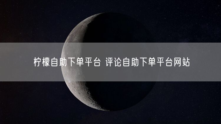 柠檬自助下单平台 评论自助下单平台网站