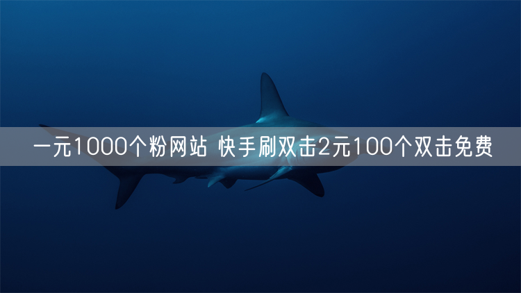 一元1000个粉网站 快手刷双击2元100个双击免费