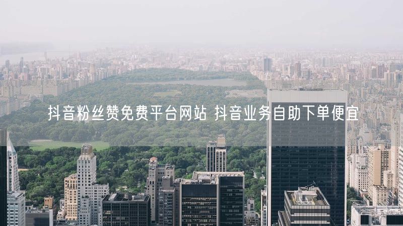 抖音粉丝赞免费平台网站 抖音业务自助下单便宜