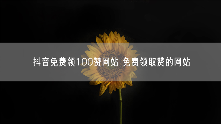抖音免费领100赞网站 免费领取赞的网站