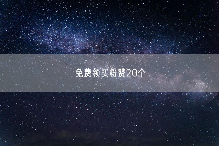 免费领买粉赞20个