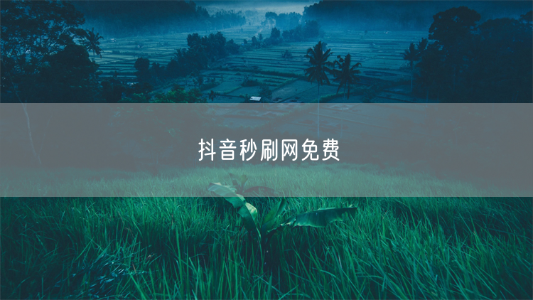 抖音秒刷网免费