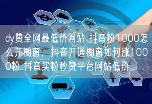 dy赞全网最低价网站 抖音粉1000怎么开橱窗，抖音开通橱窗如何涨1000粉 抖音买粉秒赞平台网站低价