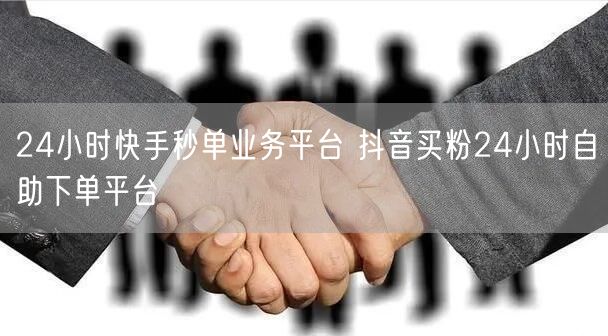 24小时快手秒单业务平台 抖音买粉24小时自助下单平台