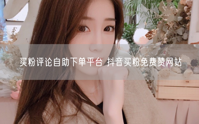 买粉评论自助下单平台 抖音买粉免费赞网站