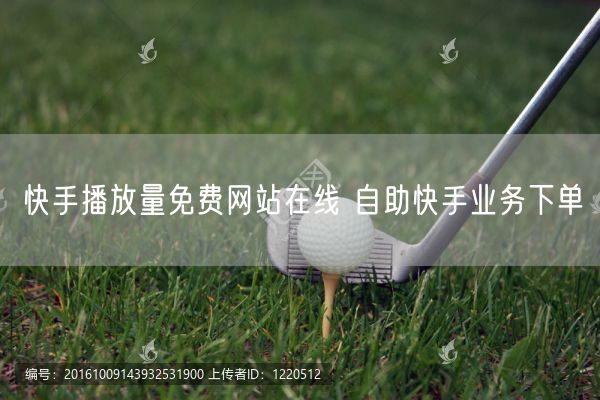 快手播放量免费网站在线 自助快手业务下单