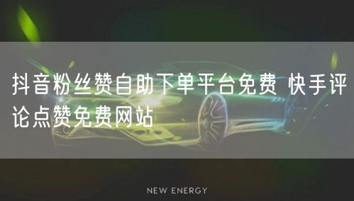抖音粉丝赞自助下单平台免费 快手评论点赞免费网站