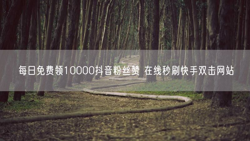 每日免费领10000抖音粉丝赞 在线秒刷快手双击网站