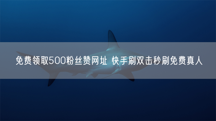 免费领取500粉丝赞网址 快手刷双击秒刷免费真人