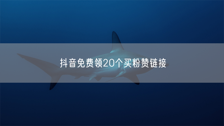 抖音免费领20个买粉赞链接