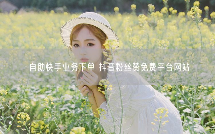 自助快手业务下单 抖音粉丝赞免费平台网站
