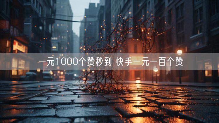 一元1000个赞秒到 快手一元一百个赞