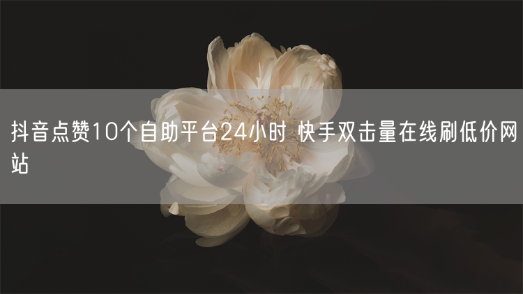 抖音点赞10个自助平台24小时 快手双击量在线刷低价网站