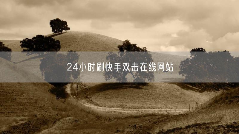 24小时刷快手双击在线网站