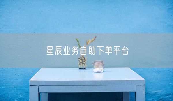 星辰业务自助下单平台