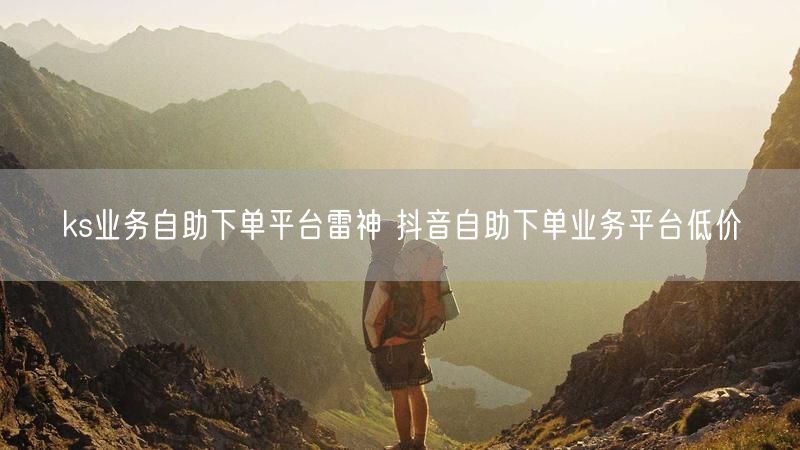 ks业务自助下单平台雷神 抖音自助下单业务平台低价