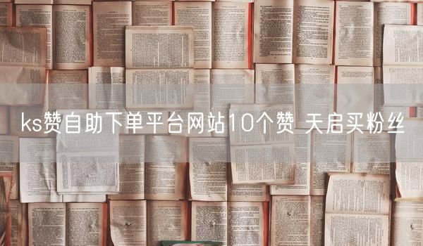 ks赞自助下单平台网站10个赞 天启买粉丝
