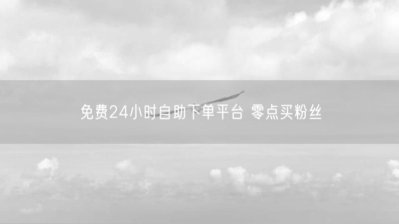 免费24小时自助下单平台 零点买粉丝